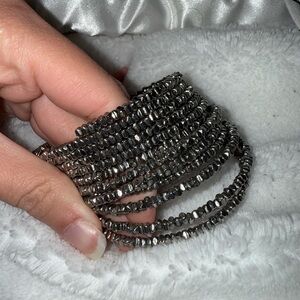 Silver/grey infinity beaded bracelet